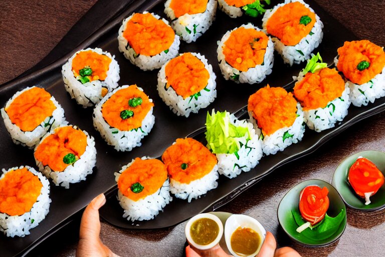 vadapav sushi, commercial food photography 