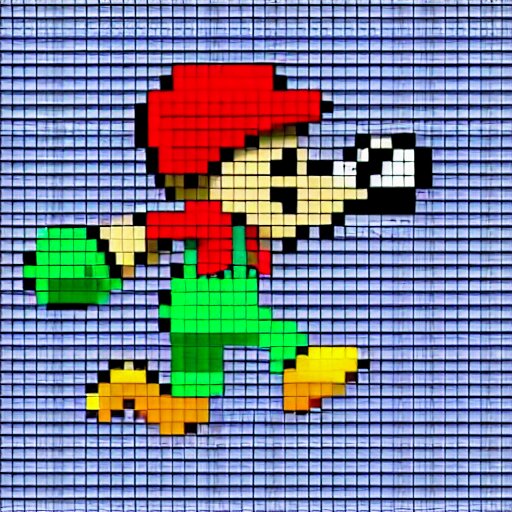 pixel art mario