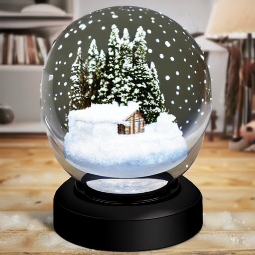 ultra real 8 k snow globe with an amazing galaxy inside 