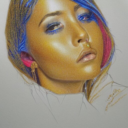  Colored pencil art on paper, Gold Rush, highly detailed, artstation, MasterPiece, Award-Winning, Caran d'Ache Luminance