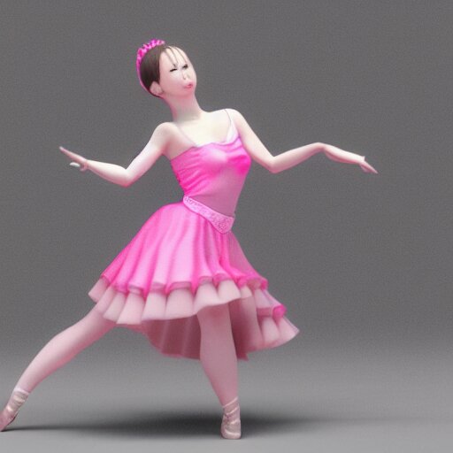 3 d jimin as a ballerina dancer wearing a pink skirt in a black themed stage, highly detailed, octane render 