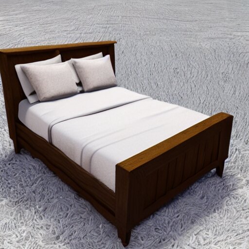 cute cozy bed. 3 d. 8 k. 4 k. uhd. miniature digital asset. symmetrical. 