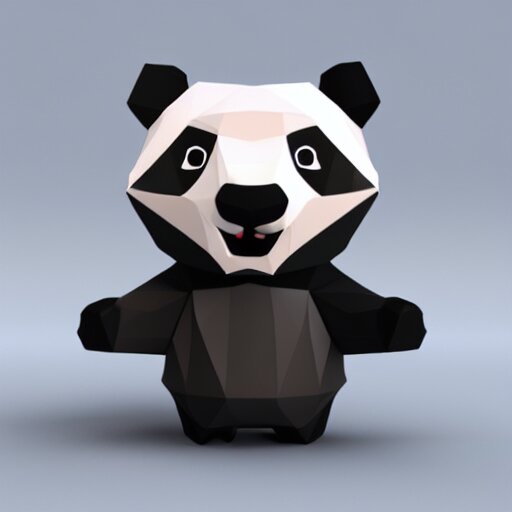 low polygon panda 3d