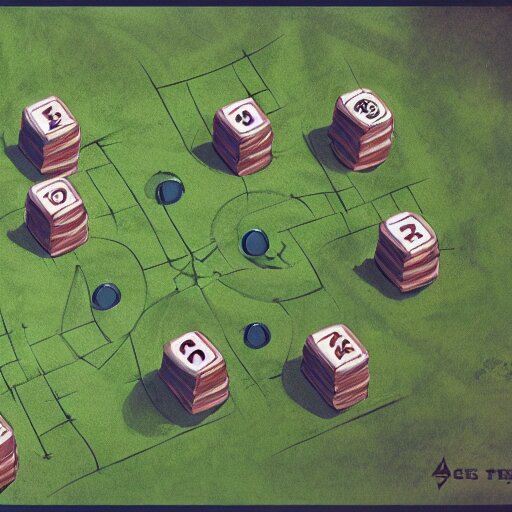 a beautiful concept art of a boardgame field for the game tic - tac - toe, by greg rutkowski, featured on artstation 