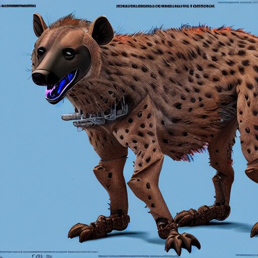 robotic hyena, highly detailed concept art 