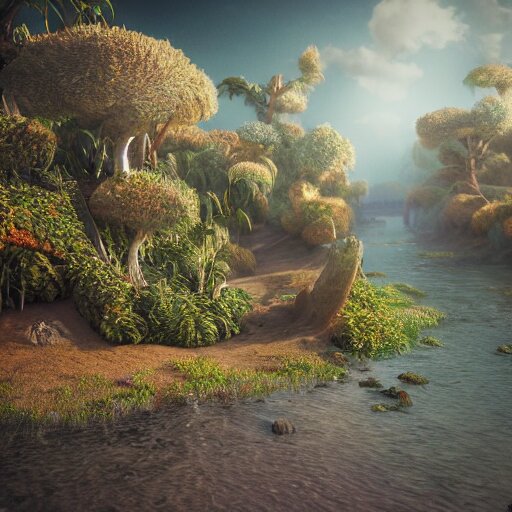 unknown fantasy worlds, 4 k post - processing highly detailed, 3 d render, modern photography 