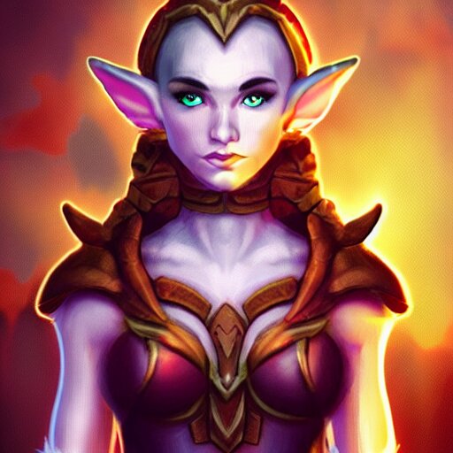 pixel art elf female warrior front portrait, cinematic style 