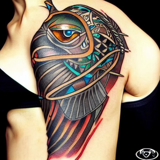 tattoo of zelda windfish tribal realistic 