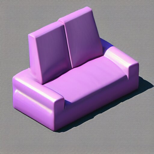 ( 2 0 0 4 - 2 0 0 7 ) isometric candy sofa, sculpted, 3 d render, in the style of yoworld, vmk myvmk, haunted mansion, artstation, white background, zoomed out view by miha rinne 