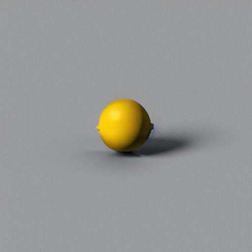 a render of a low polygon lemon, unreal engine 