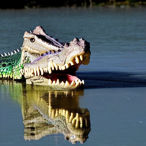 Photomorph that fuses a crocodile with a cow