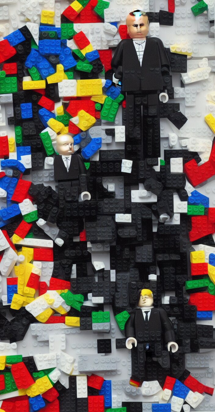 vladimir putin as realistic lego figure 