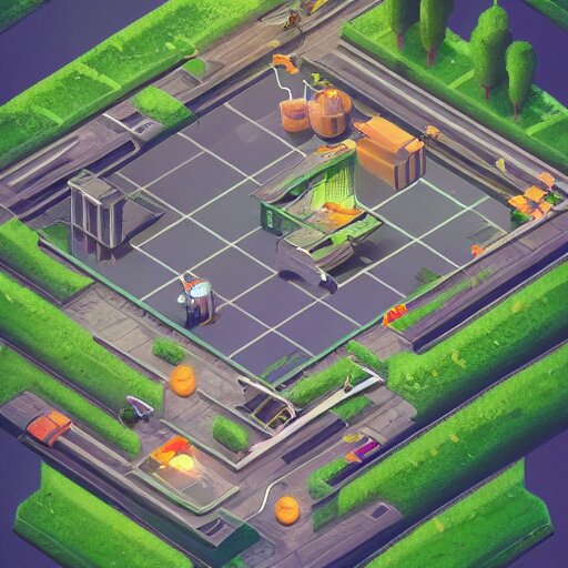 isometric environment, amazing detail, artstation