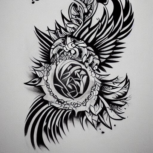 tattoo design, stencil, award winning art, tattoo sleeve 