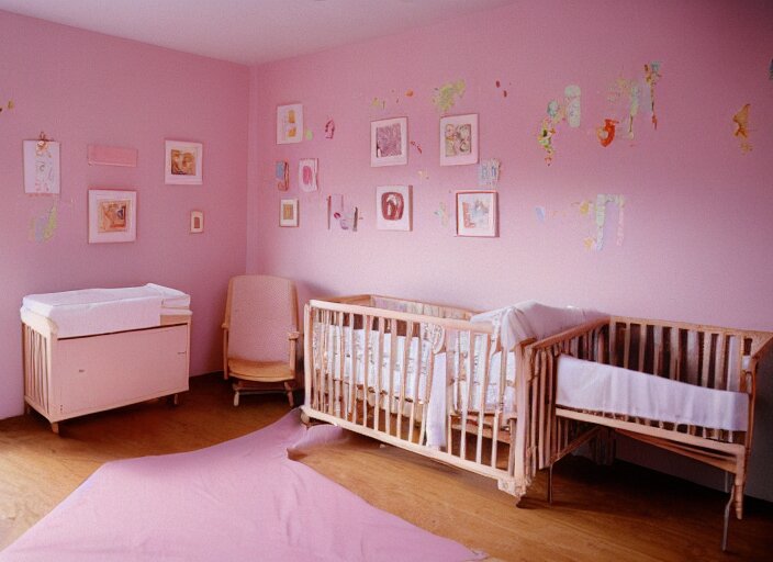 a nursery, every bed has a baby cake inside, portra 4 0 0 