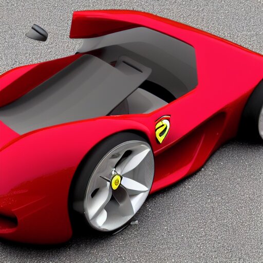 a red ferrari wheelchair concept render 