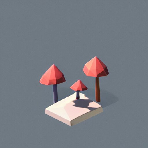 a cute little matte low poly isometric mushroom, lat lighting, soft shadows, trending on artstation, 3d render, monument valley, fez video game,