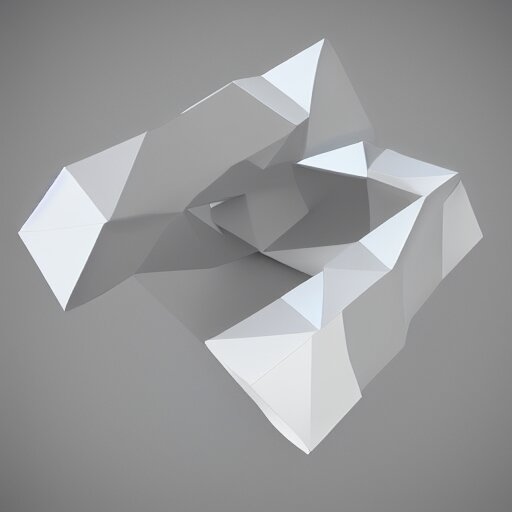 low poly 3D model of the meaning of life