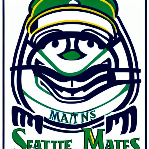 seattle mariners logo, by dr, seuss 