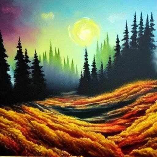 beautiful landscape spray painting 