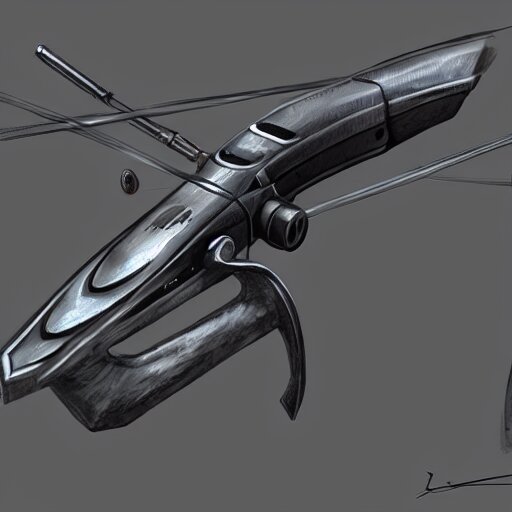 a boomerang with magical gun barrels on both ends, science fantasy, concept art, realism, 