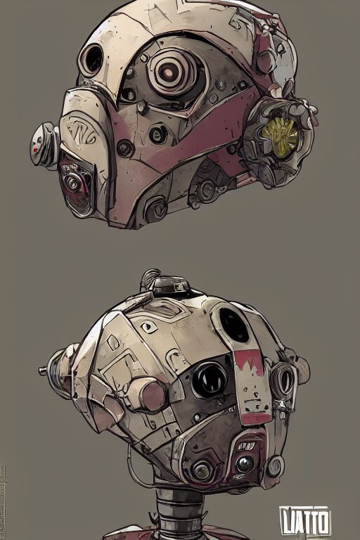 
robot ninja mask helmet bot borderland that looks like it is from Borderlands and by Feng Zhu and Loish and Laurie Greasley, Victo Ngai, Andreas Rocha, John Harris 
