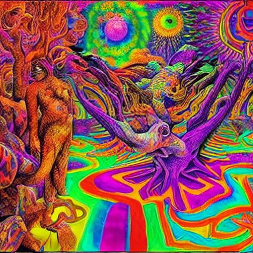 tripping on acid and dmt, surreal 