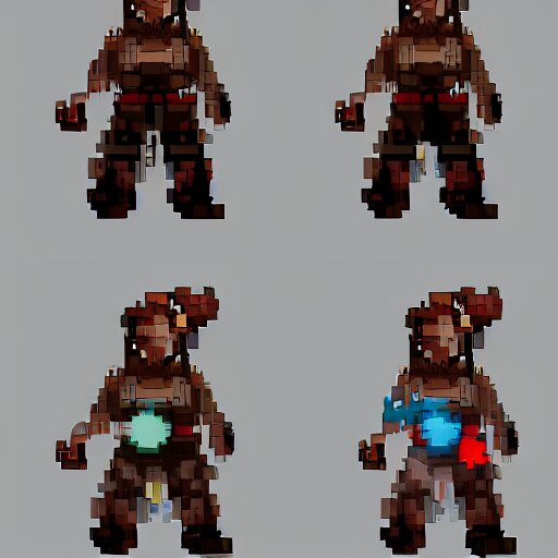 concept art for a magic mechanic, character design, artstation trending # pixelart 