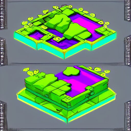 concept art 2 d game asset of furniture with an organic isometric design based on bioluminescent alien - like plants inspired by the avatar's bioluminescent alien nature. around the furniture, we can see plants that glow in the dark. all in isometric perspective and semi - realistic style item is in a black background colorful neons surrealistic masterpiece 