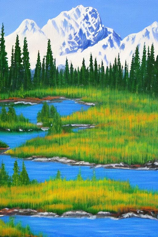 bob ross painting of alberta canada 