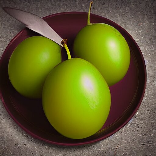 the loneliest grape on a plate realistic photograph 