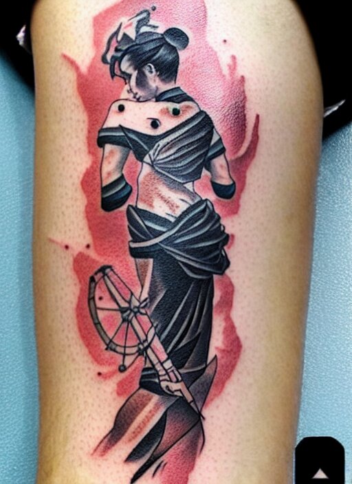 traditional sailor tattoo design by greg rutkowski 