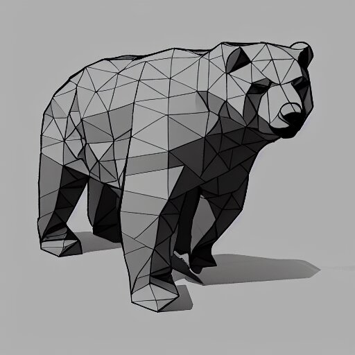 low poly bear 