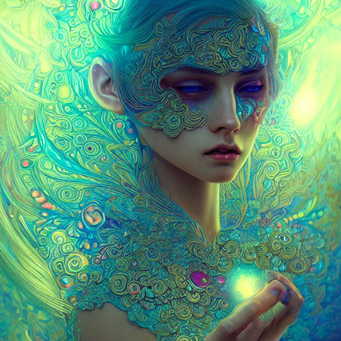 extremely psychedelic macro, dof, lsd, microscopic, diffuse lighting, fantasy, intricate, elegant, highly detailed, organic, photorealistic, digital painting, artstation, illustration, concept art, smooth, sharp focus, art by john collier and albert aublet and krenz cushart and artem demura and mucha 