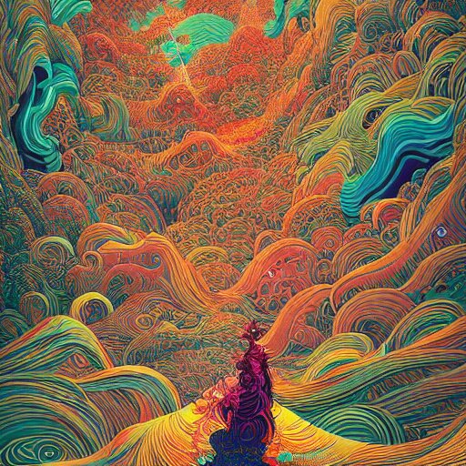 hyperdetailed swirling line art Victo Ngai, Kilian Eng vibrant colors, winning-award masterpiece, fantastically gaudy, aestheticly inspired by beksinski and dan mumford, 4K upscale with Simon Stalenhag work