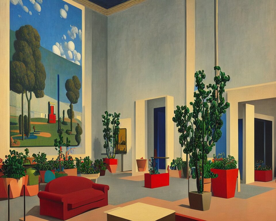 Lexica - An achingly beautiful print of the interior of a modern art ...