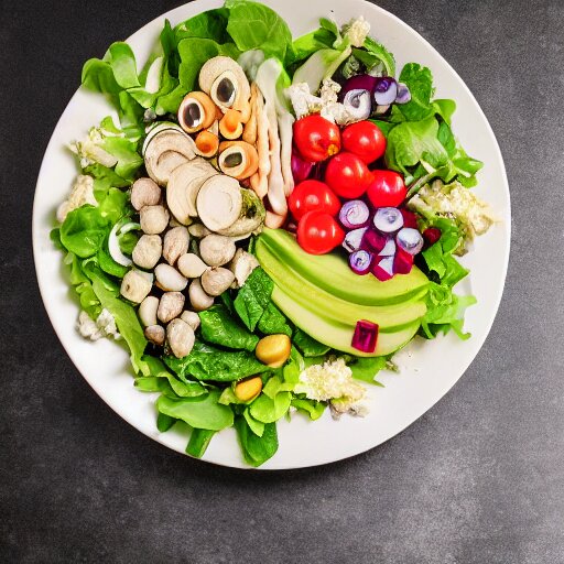 food photography of a human teeth salad with lots of human teeth and a pinch of human teeth with a side of human teeth 