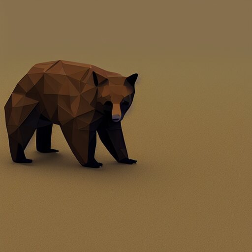 low poly bear 