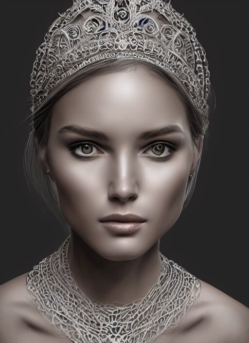 portrait of the most beautiful woman in the world, intricate, elegant, highly detailed, photorealistic, trending on artstation, digital art 