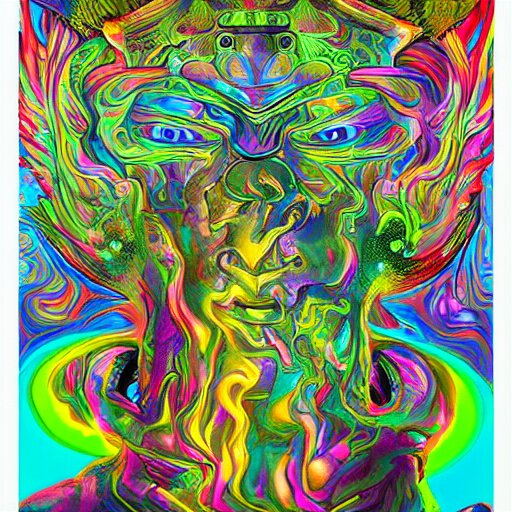 greek gods, dmt, acid, psychedelics, vibrant colours, trippy, trending on artstation by germart - n 9 