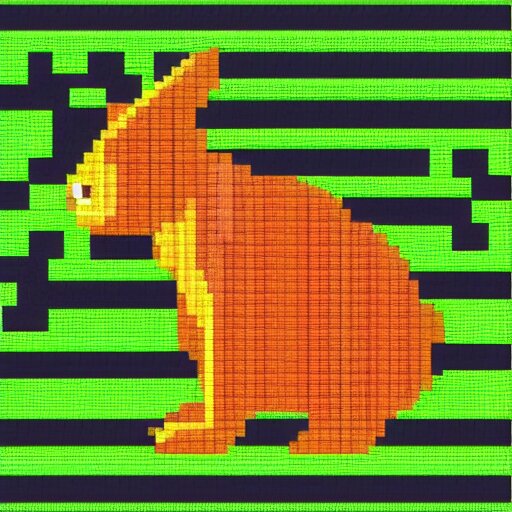 pixel art of a rabbit 