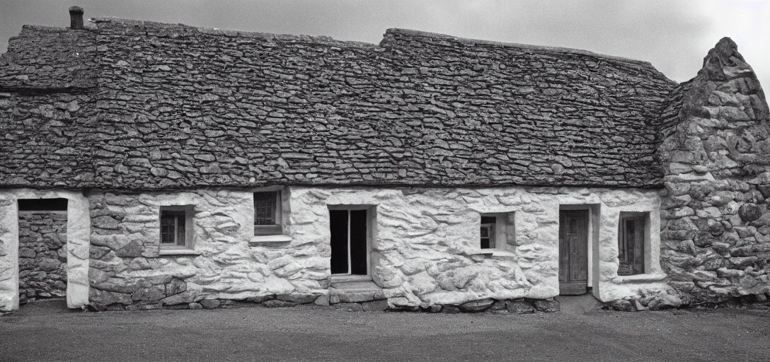 scottish blackhouse constructed of ivory - white pentelic marble. fujinon premista 1 9 - 4 5 mm t 2. 9. portra 8 0 0. 