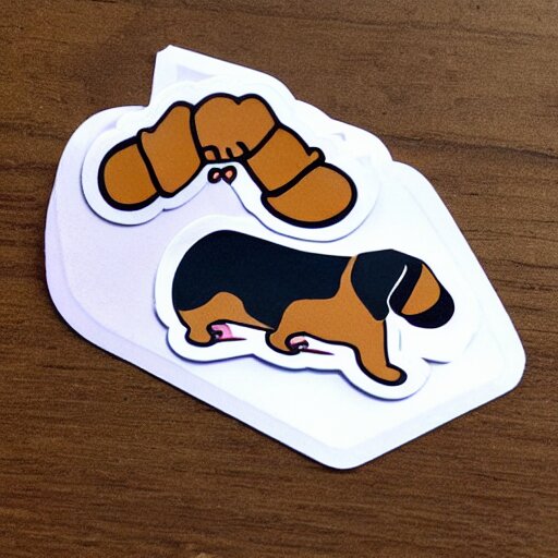 A cute sausage dog sticker