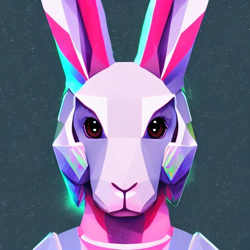 aesthetic rabbit fursona portrait, commission of a anthropomorphic male horse, fursona horse wearing stylish holographic clothes, winter armosphere, pastel simple art, low poly 
