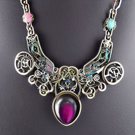 necro artnouveau style necklace 