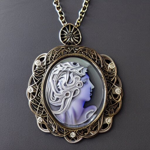 complicated artnouveau lalique necklace 