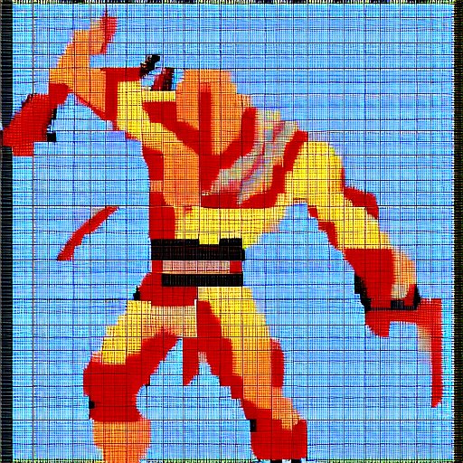 pixel art of kratos