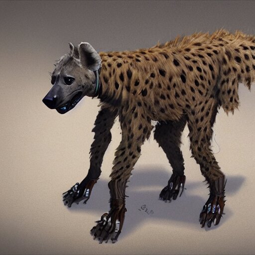 robotic hyena, highly detailed concept art 