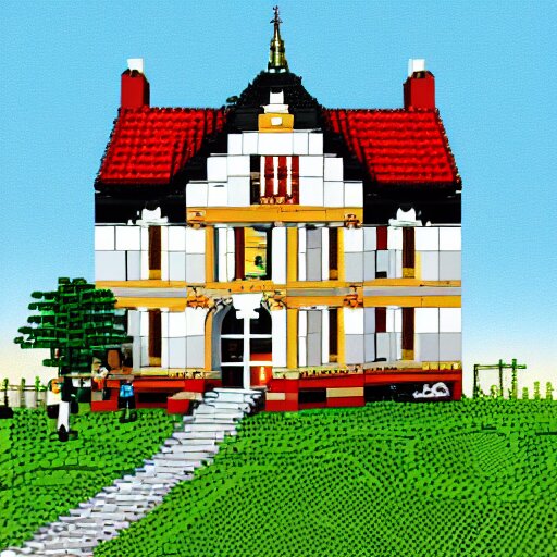 lego house, highly detailed, digital painting 