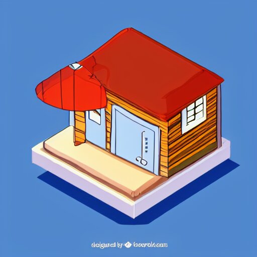 cute isometric house 